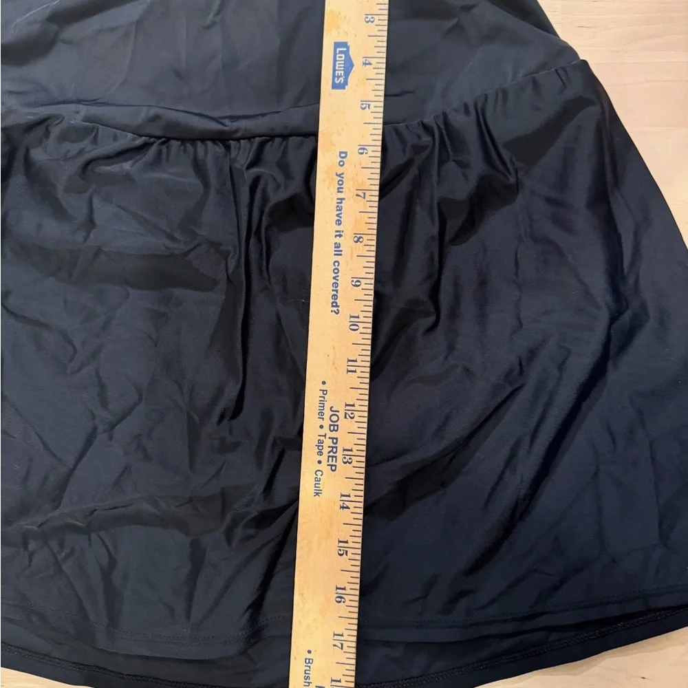 St John’s Bay Black Skirt 16W Plus‎ Size Flowy A-Line Elastic Waist Casual